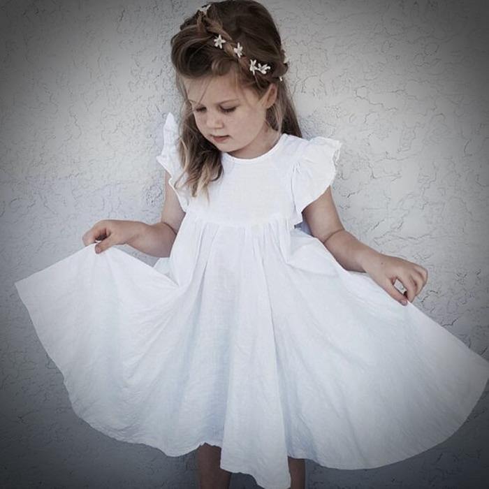 THE RUFFLE DRESS IN WHITE - Willows Cove 