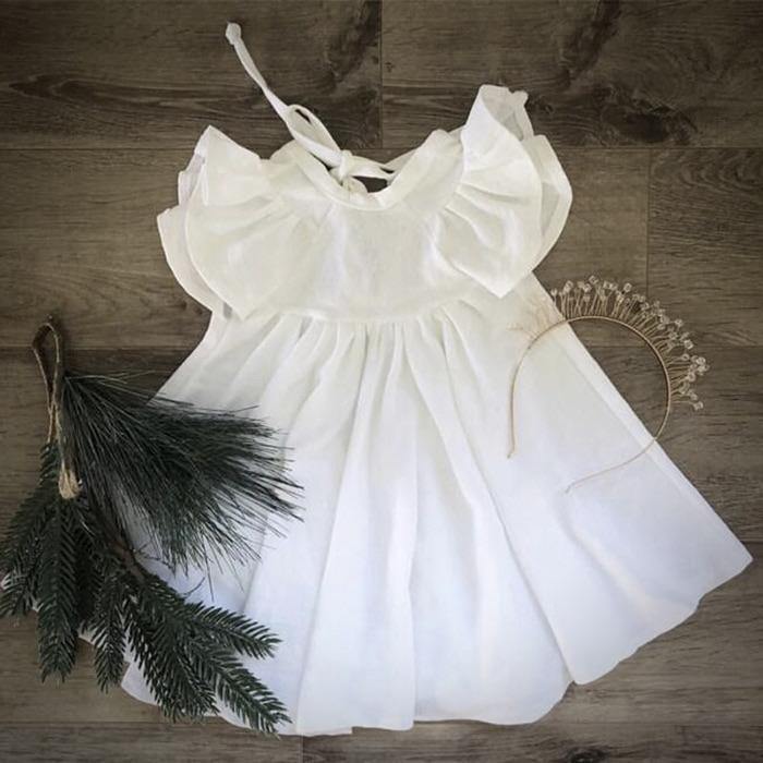 THE RUFFLE DRESS IN WHITE - Willows Cove 