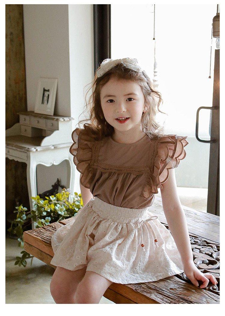 Girls cheap ruffle blouse